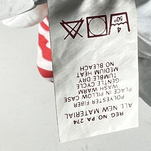 Vtg Fisher Price Gray Christmas Holiday Mouse Candy Cane Plush Nylon 13" 1987 - Picture 9 of 9